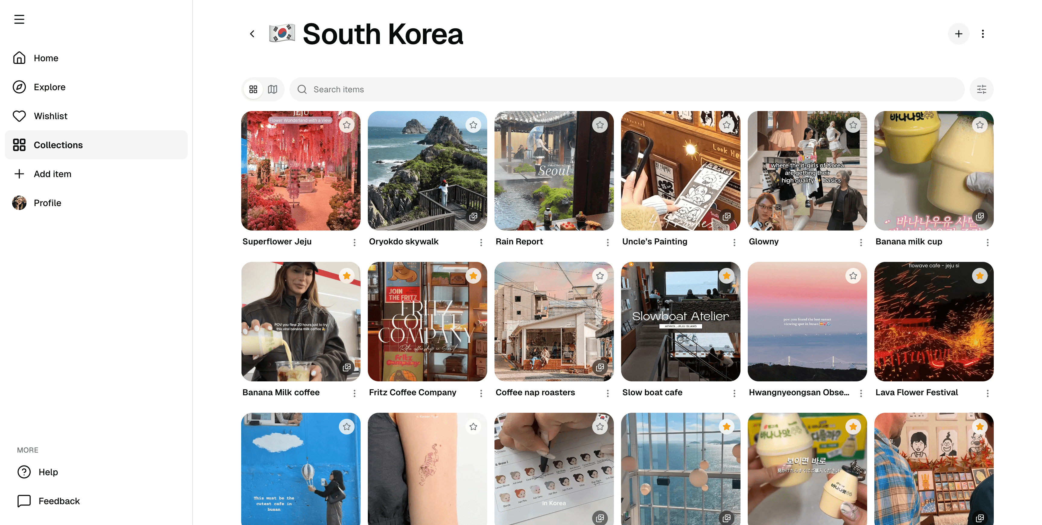 Baffi app — South Korea collection